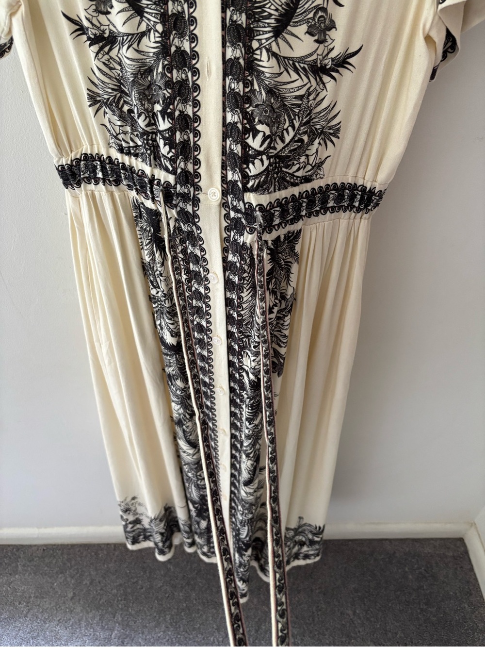 Max Studio Midi Dress Linen blend size M-L - Picture 11 of 15